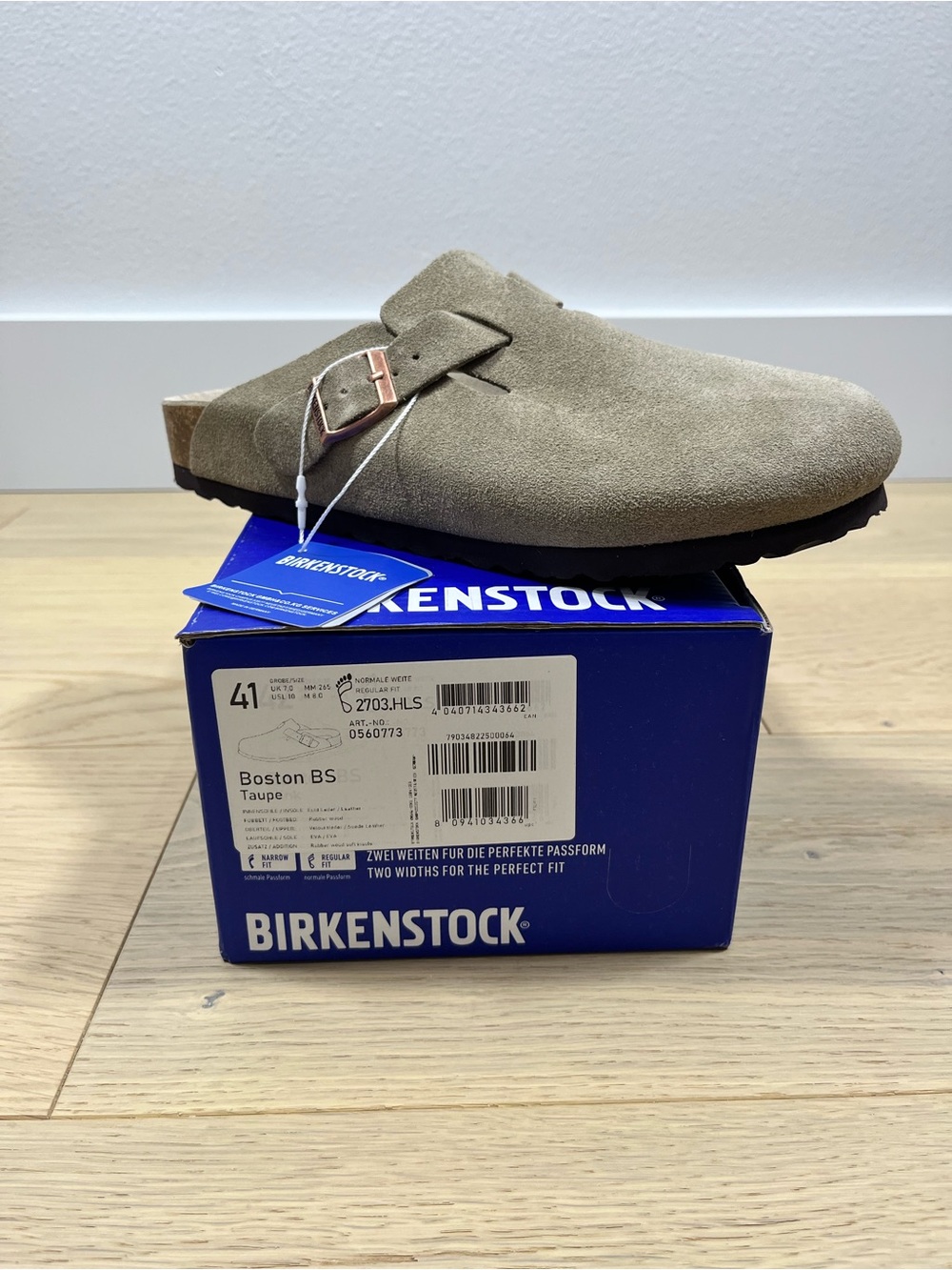 Birkenstock Boston BS Taupe Suede Clogs Size 41, 42, 43 NWT - Picture 1 of 5
